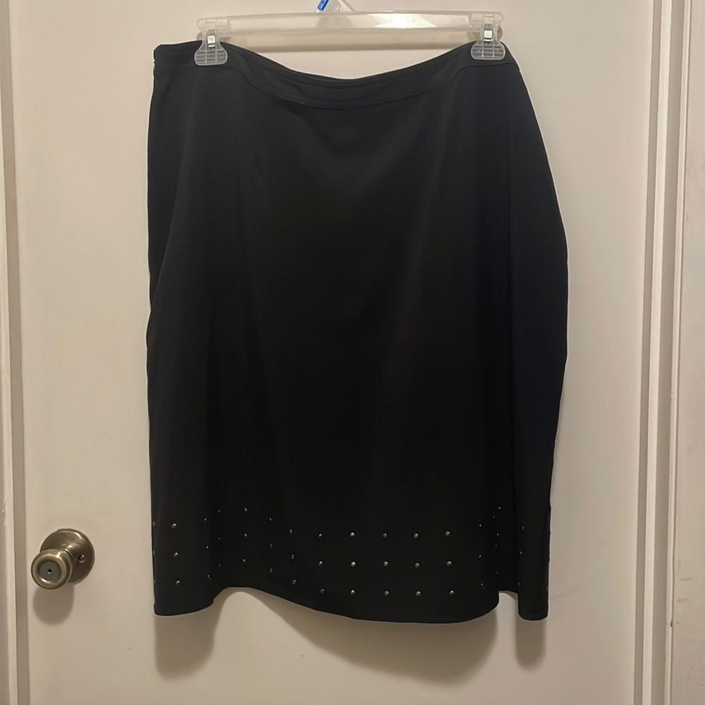Studded bottom mini maxi skirt